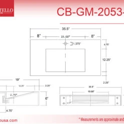 Pyramid Solid Surface Bathroom Vanity Top, Black, 36", Standard -Warm Bathroom 3601f688020c24d4 3570 w800 h800 b0 p0