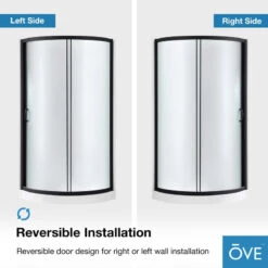 Ove Decors Breeze 32 Shower Kit, Frosted Glass Walls And Base, Black -Warm Bathroom 3671d05f0239f21e 6935 w800 h800 b0 p0