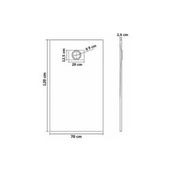 VidaXL Shower Base Tray SMC Black 47.2"x27.6" Bathroom Base Shower Receptor -Warm Bathroom 36e137c503653278 8862 w800 h800 b1 p0