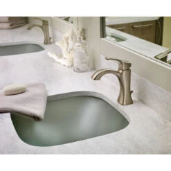 Moen Voss 1-Handle High Arc Bathroom Faucet, Brushed Nickel -Warm Bathroom 3781e3fc0d5aa343 7861 w800 h800 b0 p0