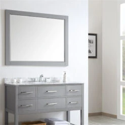 Vinnova Florence 48" Bathroom Vanity Framed Wall Mirror In Gray 7 Vinnova Florence 48" Bathroom Vanity Framed Wall Mirror In Gray -Warm Bathroom 382114df0fcee2ac 5361 w800 h800 b0 p0