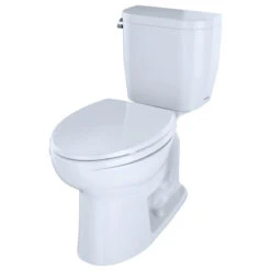 Toto Entrada Elongated 1.28 GPF Univ. Height Toilet, Cotton White