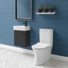 Calice Two Piece Rear Outlet Elongated Toilet Dual Flush .8/1.28 Gpf