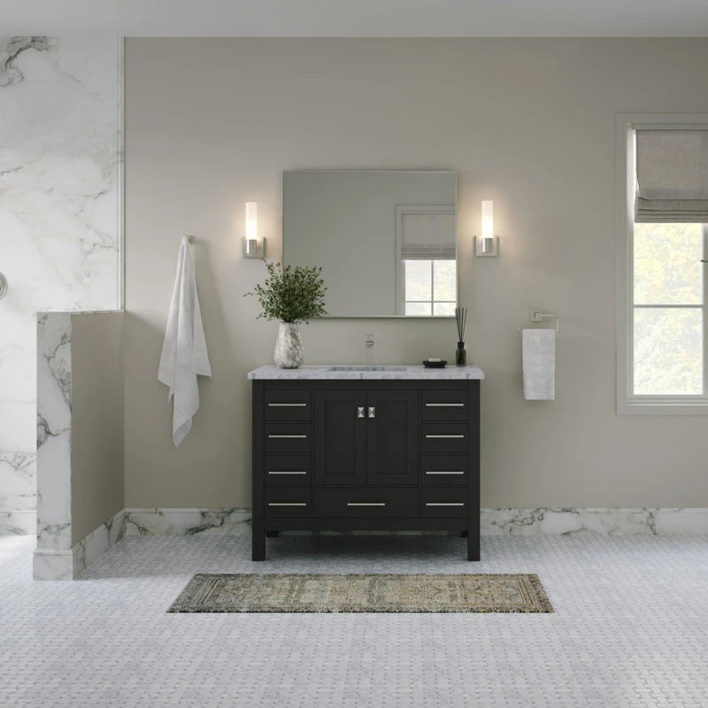 The Kennedy Bathroom Vanity, Single Sink, 42", Espresso, Freestanding 1 The Kennedy Bathroom Vanity, Single Sink, 42", Espresso, Freestanding