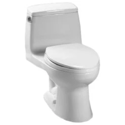 Toto UltraMax 1-Piece Round Bowl 1.28 GPF Toilet, Cotton White