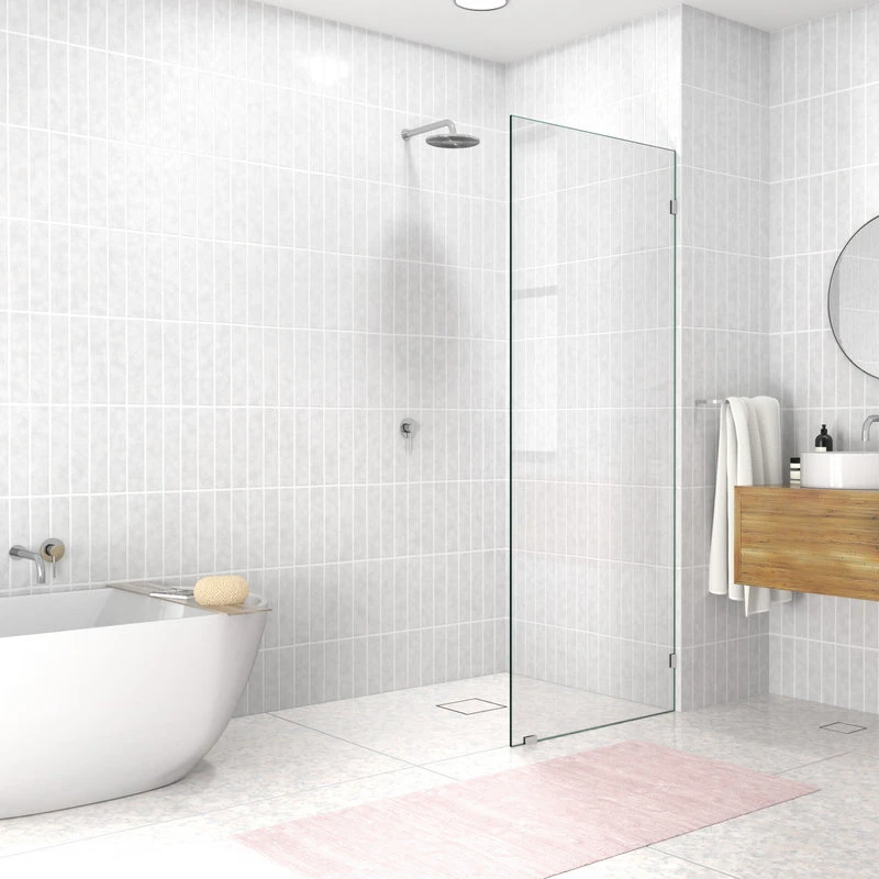 78"x32.5" Frameless Shower Door Single Fixed Panel, Polished Chrome 4 78"x32.5" Frameless Shower Door Single Fixed Panel, Polished Chrome - Image 4