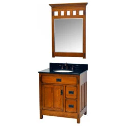 Sagehill Designs AC3040MR American Craftsman 30" Framed Mirror - Rustic Oak -Warm Bathroom 3b812687003dbc7a 3739 w800 h800 b1 p0
