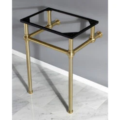 Fauceture 24" X 20-3/8" X 33-1/4" Brass Console Sink Legs, Brushed Brass 5 Fauceture 24" X 20-3/8" X 33-1/4" Brass Console Sink Legs, Brushed Brass -Warm Bathroom 3bc114a70e7eb95f 6304 w800 h800 b0 p0