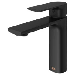 VIGO Davidson Single Hole Bathroom Faucet, Matte Black