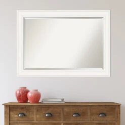 Ridge White Beveled Bathroom Wall Mirror - 41.5 X 29.5 In. -Warm Bathroom 3cd1b376034463e0 6849 w800 h800 b0 p0
