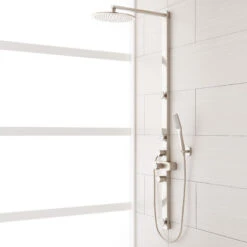 Signature Hardware 931424 Correia Thermostatic Shower Panel - Brushed Nickel