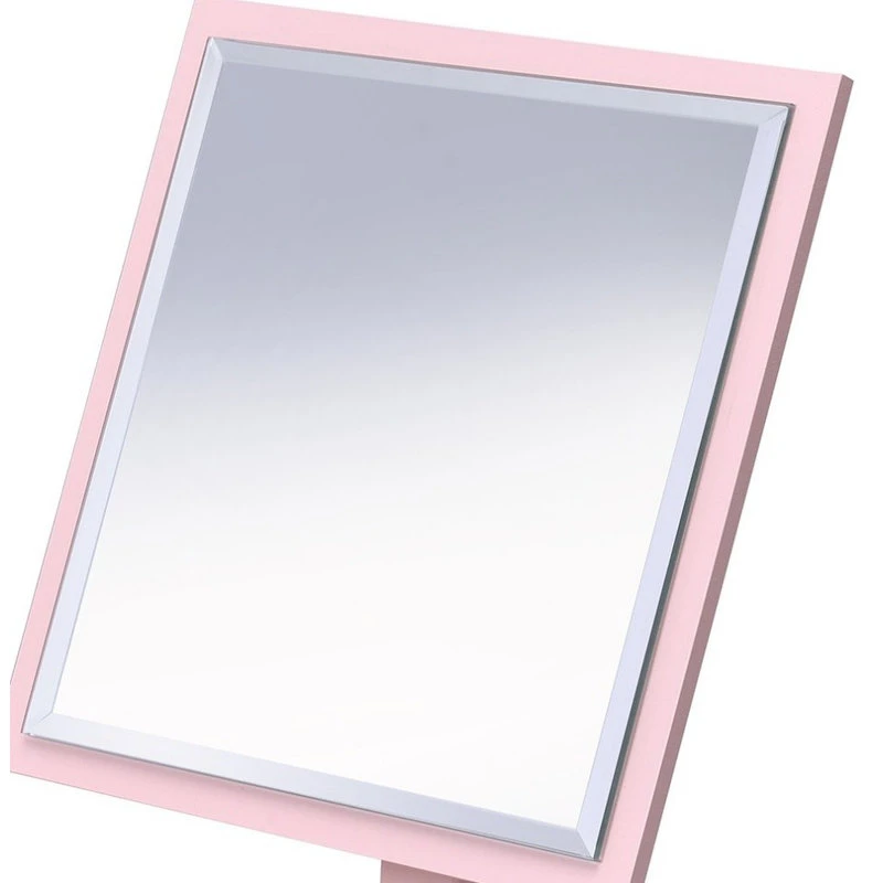 HomeRoots Pretty Pink Square Make Up Vanity Mirror 3 HomeRoots Pretty Pink Square Make Up Vanity Mirror - Image 3
