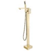 Freestanding Tub Shower Claw Foot Faucet With Handheld Spout, Gold