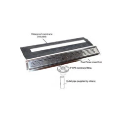 Satin Gold Linear Shower Drain Broken Lane Design By SereneDrains, 24 Inch -Warm Bathroom 3ea164bf01350420 3585 w800 h800 b1 p0