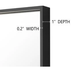 Rectangle Framed Bathroom Vanity Mirror Accent Wall Mirror, Black, 40"wx24"h 13 Rectangle Framed Bathroom Vanity Mirror Accent Wall Mirror, Black, 40"wx24"h -Warm Bathroom 3f610f7303318d07 3810 w800 h800 b1 p0