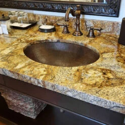 Premier Copper Products Oval Under Counter Hammered Copper Bathroom Sink, Oil Rubbed Bronze -Warm Bathroom 3f91b5cc032396b2 8187 w800 h800 b0 p0