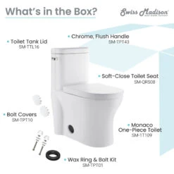 Monaco One Piece Elongated Left Side Flush Handle Toilet 1.28 Gpf -Warm Bathroom 3fd16cb30f75faae 9273 w800 h800 b1 p0