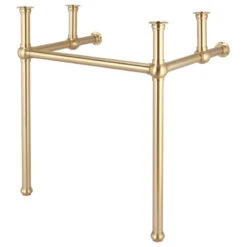 Embassy 30 Inch Wide Single Wash Stand Only In Satin Brass Finish
