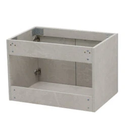 30" Wall Mount Vanity, White Stone Countertop, Light Slate Grey -Warm Bathroom 406184d90cfeca3a 1033 w800 h800 b1 p0