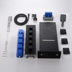 Wall Mounted Waterfall Rain Shower System With 3 Body Sprays In Matte Black, The -Warm Bathroom 4091de99003f6ab8 2927 w800 h800 b0 p0