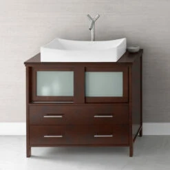 Ronbow Status 26" Above Counter Ceramic Bathroom Vanity Vessel Sink, White -Warm Bathroom 41e147aa0c9d2bd5 4449 w800 h800 b0 p0