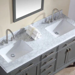 Danny Double Bathroom Vanity Set, Maple Gray, 60" -Warm Bathroom 4251f81b00df6e89 5981 w800 h800 b0 p0