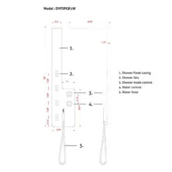 Dyconn Guitar White Shower Panel, 4 Spray Massager Jets 7 Dyconn Guitar White Shower Panel, 4 Spray Massager Jets -Warm Bathroom 43f165370b0ddc03 2879 w800 h800 b1 p0