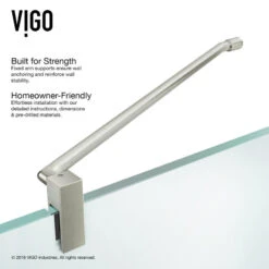 VIGO Monteray 30"x30" Frameless Shower Enclosure Without Base, Brushed Nickel -Warm Bathroom 44f198a30e9d878a 0498 w800 h800 b0 p0