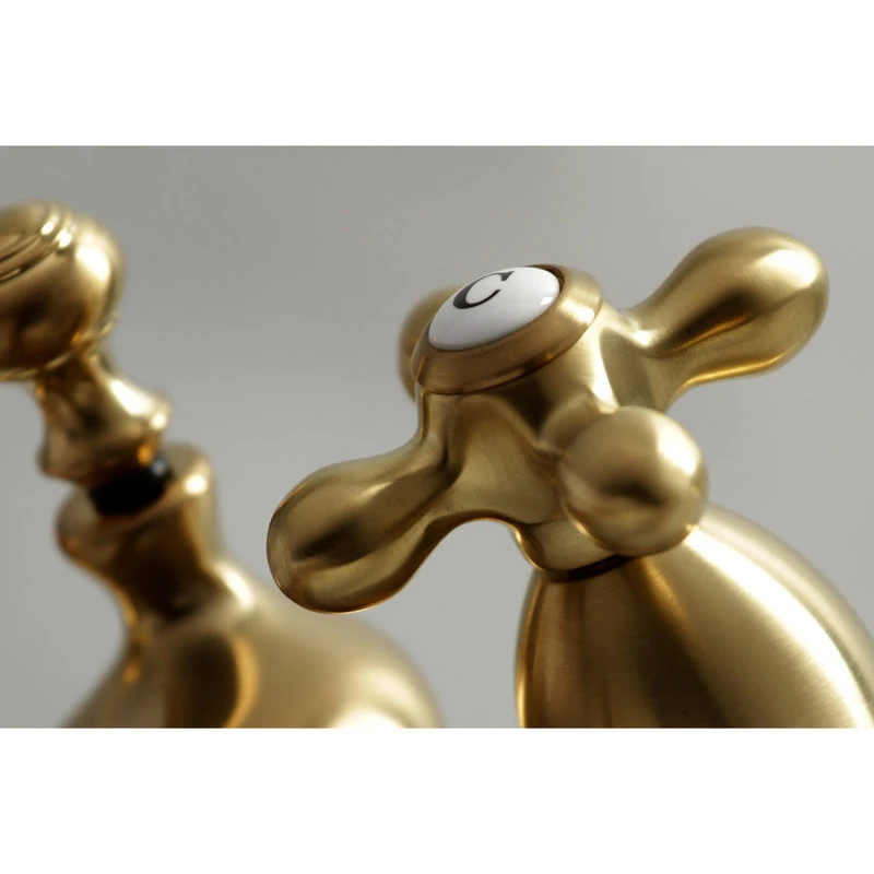 Kingston Brass 4" Centerset Bathroom Faucet, Brushed Brass 4 Kingston Brass 4" Centerset Bathroom Faucet, Brushed Brass - Image 4