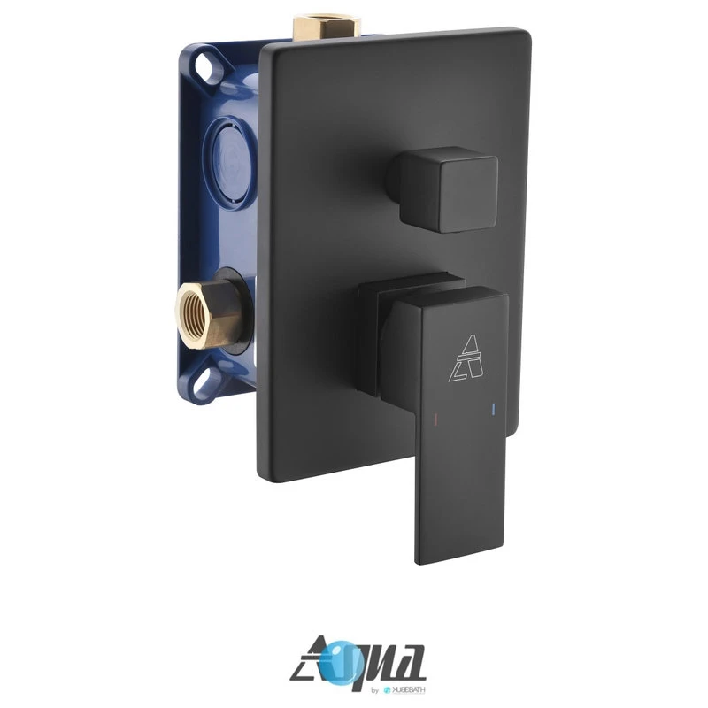 Aqua Piazza 8" Ceiling Square, Rain Shower, Handheld, Tub Filler, Matte Black 2 Aqua Piazza 8" Ceiling Square, Rain Shower, Handheld, Tub Filler, Matte Black - Image 2