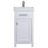 Mia 18" Single Vanity With Single Door, Pure White
