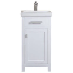 Mia 18" Single Vanity With Single Door, Pure White