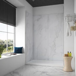 Ove Decors Arroyo 60 X 32 In. Solid Surface Alcove Shower Wall In Carrara Finish -Warm Bathroom 4581076801116da5 3557 w800 h800 b0 p0
