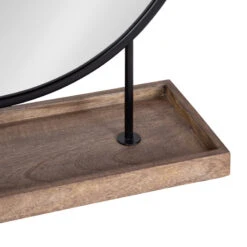 Maxfield Round Tabletop Mirror, Black, 18x22 -Warm Bathroom 4581435100b63803 4983 w800 h800 b0 p0