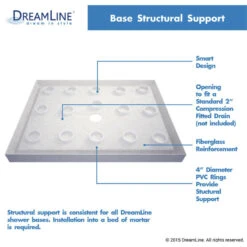 DreamLine SlimLine 32"x48" Single Threshold Shower Base, Black Finish -Warm Bathroom 46c1322d02ffe549 7851 w800 h800 b1 p0