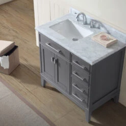 Danny Single Bathroom Vanity Set, Maple Gray, 36" -Warm Bathroom 478156c200df6ca0 5686 w800 h800 b0 p0
