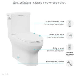 Classe Two-Piece Elongated Left Side Flush Handle Toilet -Warm Bathroom 4881fb9d00ccde71 6328 w800 h800 b1 p0