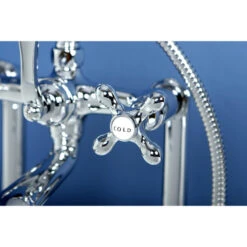 Kingston Brass 7" Deck Mount Clawfoot Tub Faucet W/Hand Shower, Polished Chrome 7 Kingston Brass 7" Deck Mount Clawfoot Tub Faucet W/Hand Shower, Polished Chrome -Warm Bathroom 48b17bcd0dded423 2104 w800 h800 b0 p0