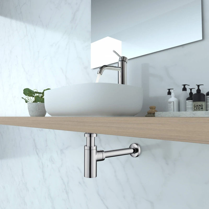 Kibi Bathroom Sink Decorative Round Bottle Trap, Chrome 2 Kibi Bathroom Sink Decorative Round Bottle Trap, Chrome - Image 2