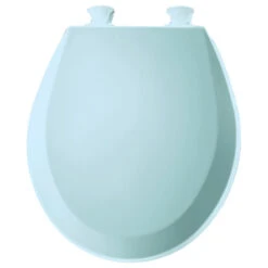 Bemis 500EC Round Closed-Front Enameled Wood Toilet Seat - Dresden Blue