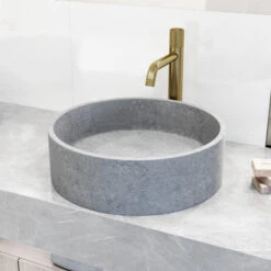 VIGO Concreto Stone Round Bathroom Vessel Sink -Warm Bathroom 49c10bcd0287b0ac 3081 w800 h800 b0 p0