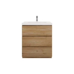 Moa 30" Single Bathroom Vanity In Natural Oak