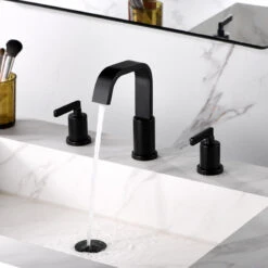 Luxier WSP04-T 2-Handle Widespread Bathroom Faucet With Drain, Matte Black 12 Luxier WSP04-T 2-Handle Widespread Bathroom Faucet With Drain, Matte Black -Warm Bathroom 4ba11f74016608da 4926 w800 h800 b0 p0