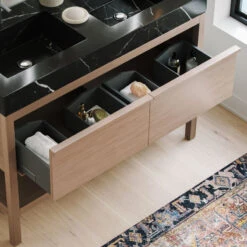 The Shoji Bathroom Vanity, Double Sink, 48", Chestnut Oak, Freestanding -Warm Bathroom 4be1a69803c74443 3865 w800 h800 b0 p0