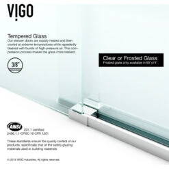 VIGO 60x74 Elan Frameless Sliding Shower Door, Chrome -Warm Bathroom 4c71447f0f5a3508 7087 w800 h800 b1 p0