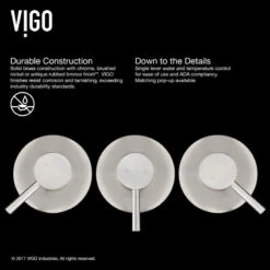 VIGO Olus Single Handle Wall Mount Bathroom Faucet, Brushed Nickel -Warm Bathroom 4c91652a0e96ec30 8898 w800 h800 b0 p0