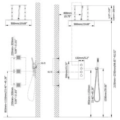 Ceiling Mount Square Black Rain Shower System With Body Spray Jets In Wall, 16 I 13 Ceiling Mount Square Black Rain Shower System With Body Spray Jets In Wall, 16 I -Warm Bathroom 4cc126e202e0f69a 3034 w800 h800 b1 p0