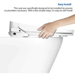 Bidet Toilet Seat With UV-A LED And Remote, Round -Warm Bathroom 4cc1a59d003824f1 0823 w800 h800 b1 p0