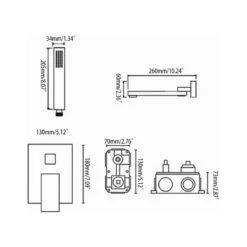 Modern Matte Black Solid Brass Wall Mount Swivel Bathtub Faucet With Hand Shower -Warm Bathroom 4ce1c8730e7dc727 6200 w800 h800 b1 p0