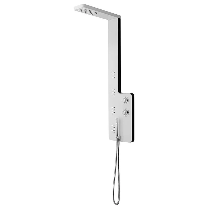 Dyconn Guitar White Shower Panel, 4 Spray Massager Jets 1 Dyconn Guitar White Shower Panel, 4 Spray Massager Jets